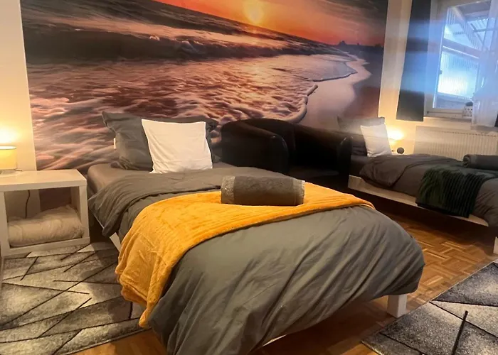 Grosses Apartment Aschaffenburg 4 Schlafzimmer Fuer Bis Zu 11 Gaeste Aschaffapartment Mainaschaff * Mainaschaff
